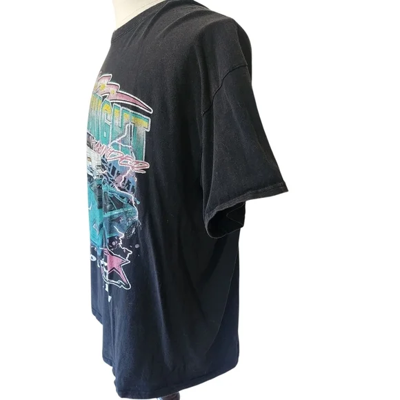 GOAT CREW Midnight Thunder Graphic Tee Black Retro 80s 90s Car Racing Shirt XL - Picture 3 of 5